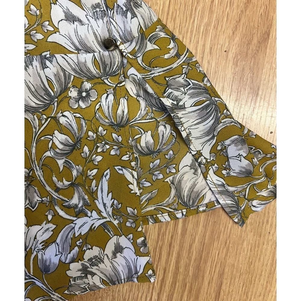 Banana Republic Blouse Floral V Neck Sz M - Picture 5 of 6